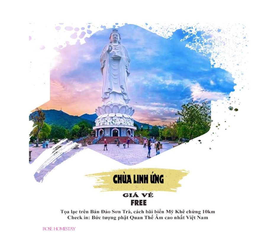 Bức tượng Phật cao nhất Việt Nam, nơi thờ phụng Mẹ Quan Âm, cầu bình yên, mưa thuận gió hòa.